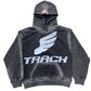 Black Track Rhinestone Hoodie