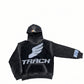 Black Track Rhinestone Hoodie